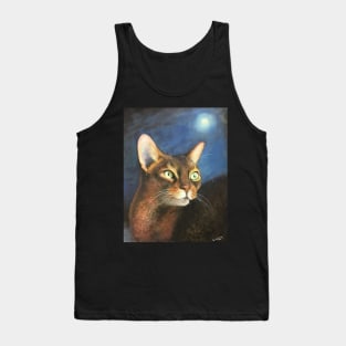 Moonstruck Absynnian cat Tank Top